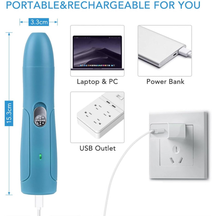 Електричний точило для кігтів тварин Toddmomy (3 шт.) - для котів та собак, з ABS пластику