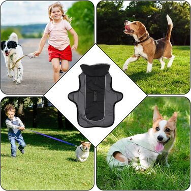 Зимова куртка для собак | Тепла зимова куртка | Відображаюча куртка для собак | Чорна куртка для собак, розмір 2XL