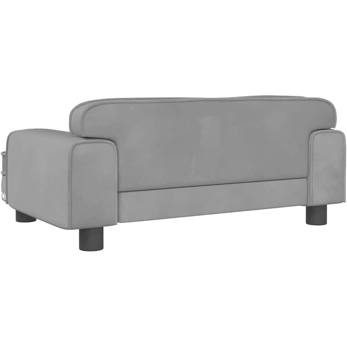 Лягушковий лежак для собак, м'яка подушка для собак, лежанка-софа для маленьких собак, лежанка для домашніх тварин, лежанка для котів, світло-сірий велюр, 70 x 45 x 30 см, сірий