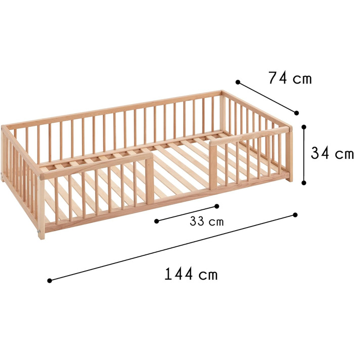 Лягушка для собак CoolDreams, велика, піднята, з бука, біла (натуральний колір)