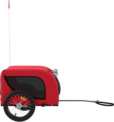 Причіп для велосипеда ARKEM для собак, червоно-чорний, з оксфордської тканини та металу