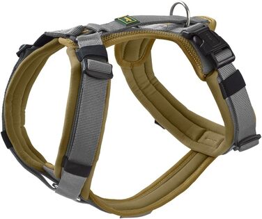 Нашийник для собак HUNTER Hundegeschirr Maldon UP, оливковий/сірий, S-M: м'який, комфортний, з 3M Scotchlite, регулюється