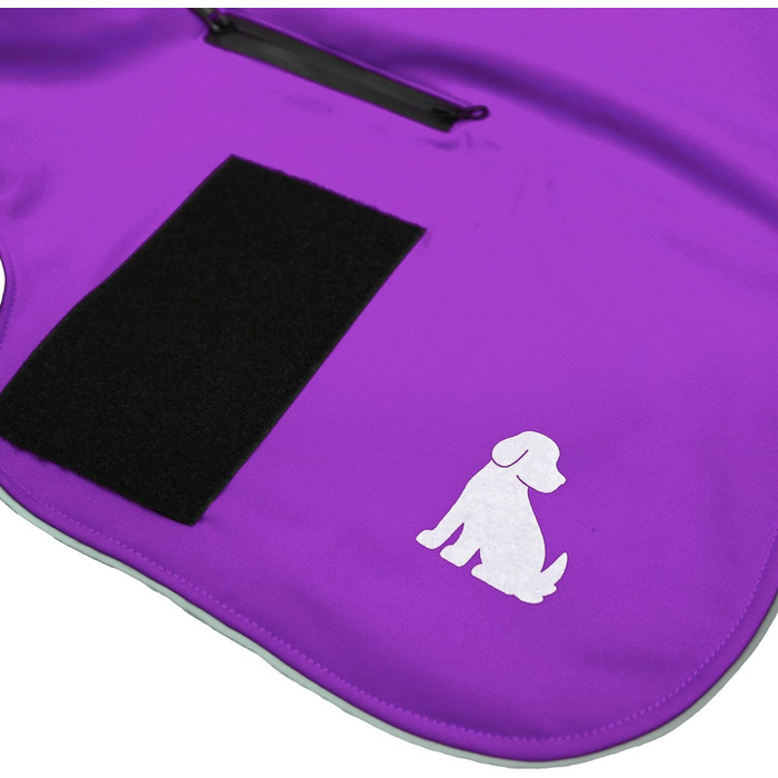 Водонепроникний жилет для собак Softshell з порталом для повідка та клямкою (S, фіолетовий)