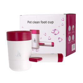 Автоматичний очисник лап для собак: миска для лап з силікону, портативна, обертається на 360 градусів, для маленьких собак та котів, фіолетовий