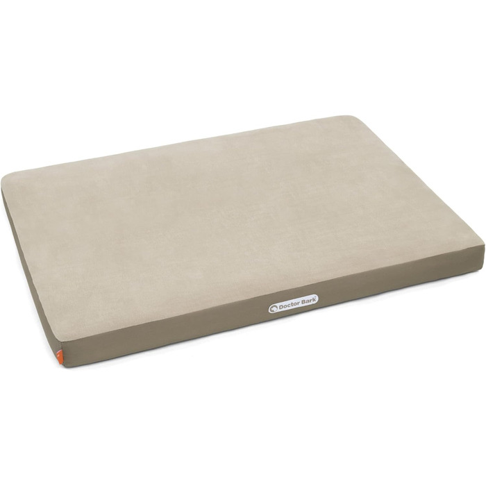 Ортопедичний лежак для собак Doctor Bark з флісовою поверхнею, великий (L - 100x70 см, бежево-золотистий)