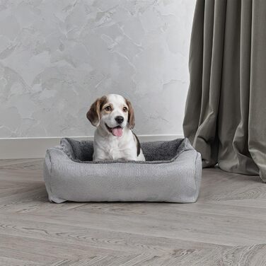 Лежанка для собак і котів Hundehütte Love, сірий, 44 x 34 x 15 см, підходить для всіх сезонів