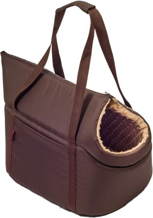 Сумка-переноска для собак та котів, L, 42x29x33 см, Колір: Бежево-коричневий, Матеріал: Minky