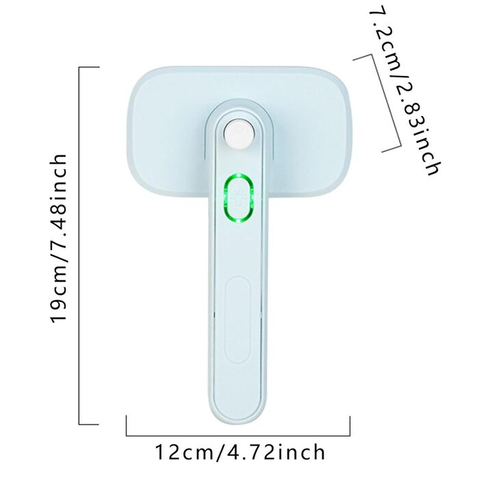 Професійна щітка для тварин Pet Ion Brush з подвійним іонним генератором: самоочисна щітка для собак та котів, м'яке розплутування шерсті та підшерстка, для короткої та довгої шерсті (зелена)
