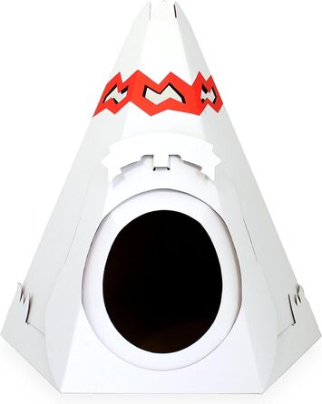 Котячий будиночок-кігтеточка з картону | Іграшка для котів | Котячий дім | Котячі меблі | Котяча кігтеточка Tipi