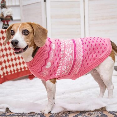 Пуловер для собак SCENEREAL: теплий, стильний, для зимових пригод. Розміри XS, S, M. Зі сніжинками. Підходить для цуценят, дівчаток та хлопчиків.