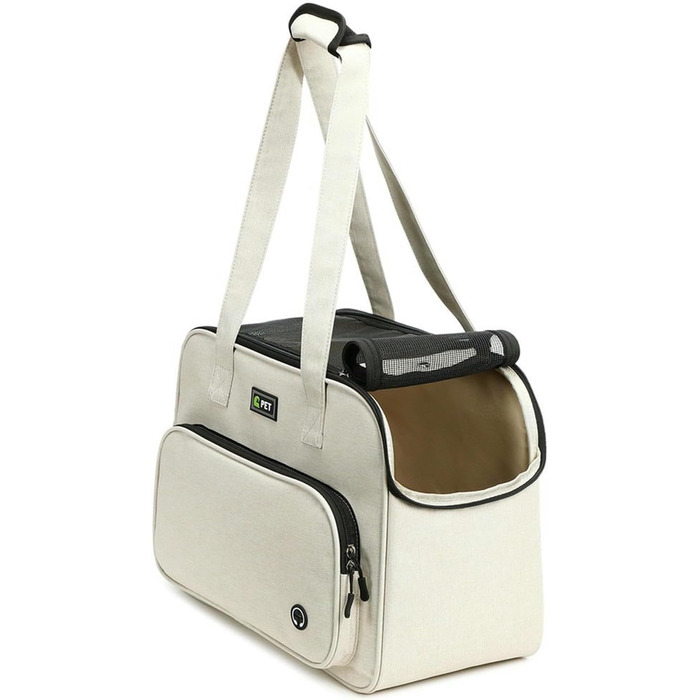 Переносна переносна сумка-переноска для собак RATEJNDGT, сіра, 43 x 20,5 x 30 см