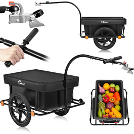 Причіп для велосипеда SAMAX Mountain 90л, 80кг з захисним тентом та з'єднувальною схемою