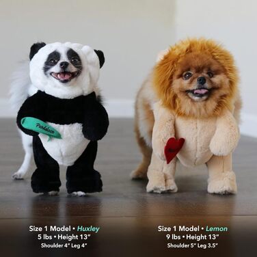 Костюм на Хелловін для собак Pandaloon, панда, розмір 4 (50,8–58,4 см), з руками