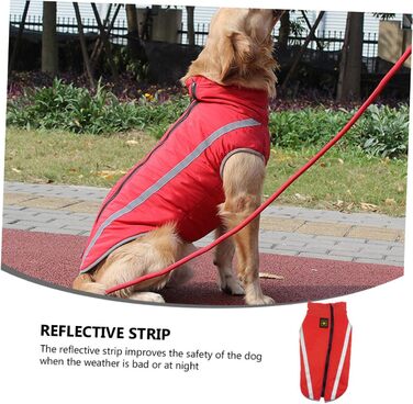 Водонепроникний дощовик для собак - дощовик для маленьких собак та цуценят (45x55 см, червоний)