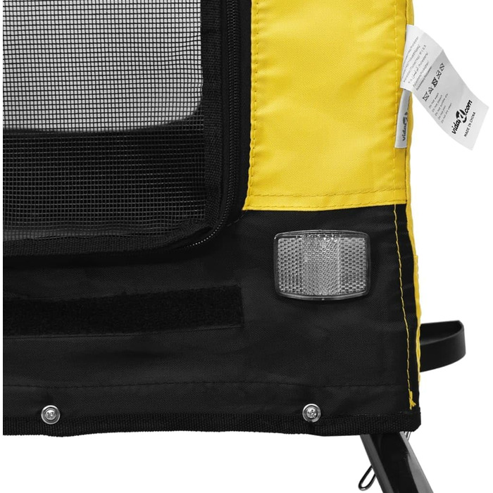 Причіп для тварин до велосипеда, жовто-чорний, Gartenmöbel, 125 x 63 x 66 см