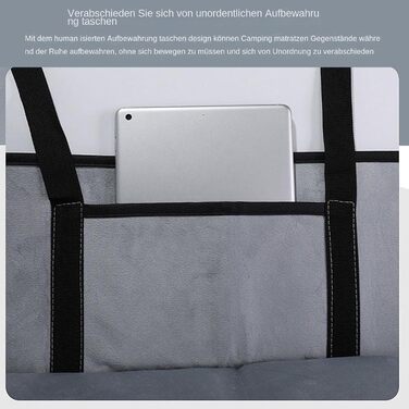 Розширювач для заднього сидіння автомобіля, 42 x 128 см, не надувний, розкладний, для багажника (сірий)