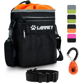 Сумка для ласощів для собак, тренувальна сумка для собак великих та малих порід, сумка-переноска для ласощів, сухого корму, іграшок для тренувань, винагороди, прогулянок, з металевим кліпом та поясним ременем