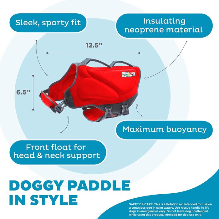 Рятувальний жилет для собак Outward Hound Dawson Swim, червоний, розмір M