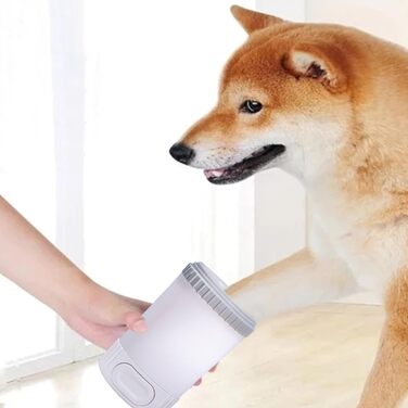 Миска-мийка для лап собак, автоматична силіконова щітка для лап, інструмент для догляду за тваринами (сіра)