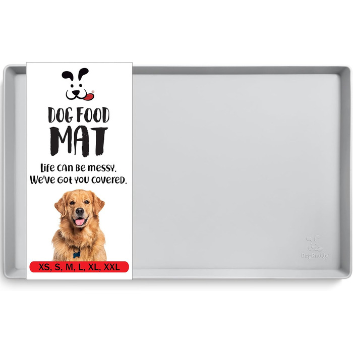 Підкладка під миску для собак DogBuddy, водовідштовхувальна, силіконова, з високими бортиками (48 x 30,5 см)