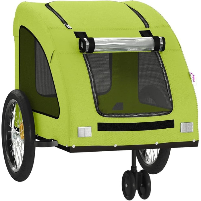 Причіп для велосипеда для собак та котів, зелений, Oxford-Gewebe та метал