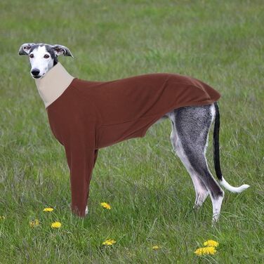 Теплий пуловер з коміром-горловиною для Whippet, Windhund та маленьких собак, теплий одяг для собак на зиму, коричневий, розмір S