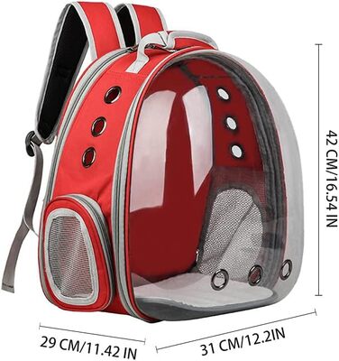 Транспортна переноска для котів Transportbox Katze – складана переноска для котів та маленьких собак, з регульованим плечовим ременем, для безпечного транспортування та комфортних подорожей (червона)