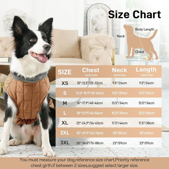 Теплий флісовий одяг для собак JoyDaog, D-кільця, водонепроникна куртка для цуценят на зиму, червоний, розмір S