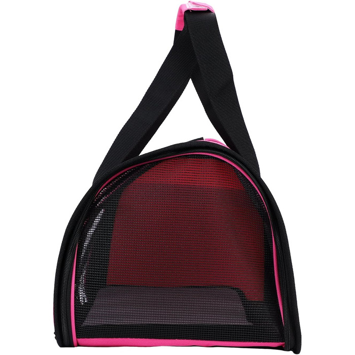 Транспортна сумка для тварин ITODA: переноска для собак та котів, рожева, L (35x23x21 см)