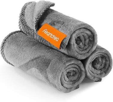 Накидка для собак Feandrea, 3 шт. в наборі, XL (152 x 127 см), фланель, сірий, захист для дивану, для собак середнього та великого розміру