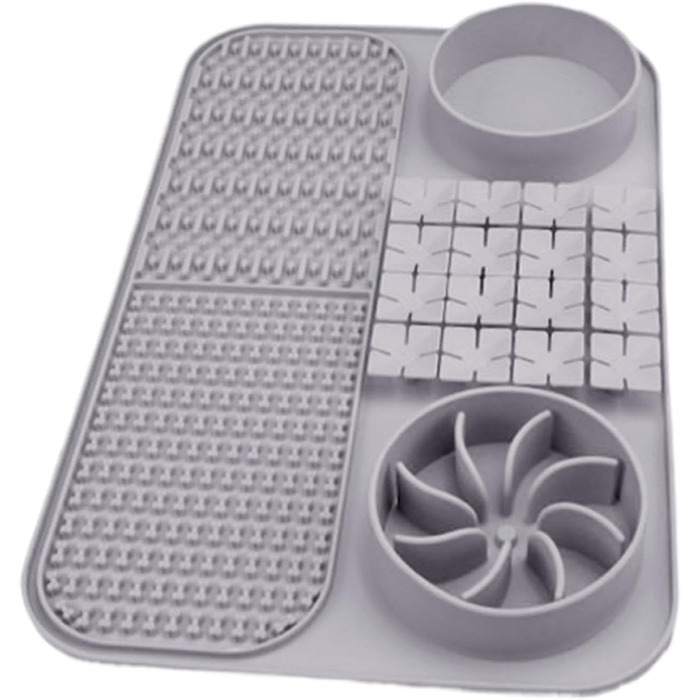 Лежанка-іграшка для собак з присосками, інтерактивна годівниця-головоломка, сірого кольору