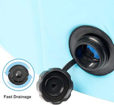 Басейн для собак та котів Demigreat, 100 x 30 см з клапаном зливу, портативний, зносостійкий