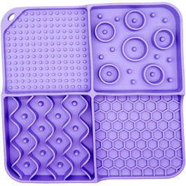 Лежак-ліжечко для собак і котів Kowaku з силіконовим ліжечком для ласощів, фіолетовий