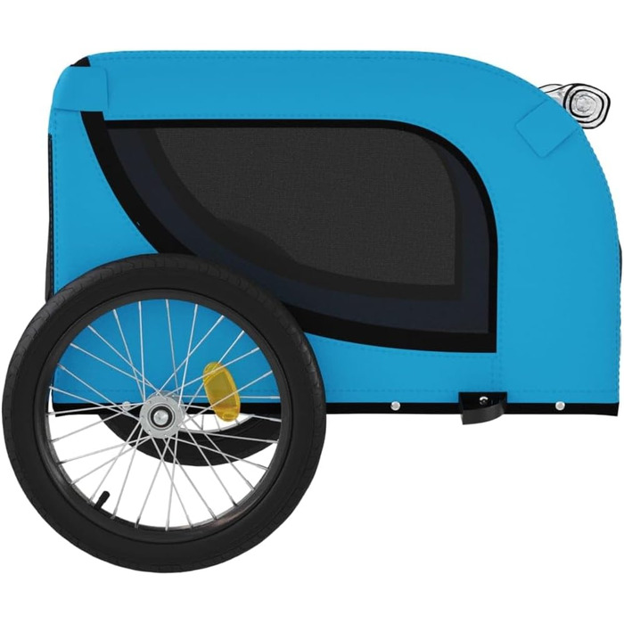 Причіп для велосипеда для собак, блакитний та чорний, Oxford-Gewebe та залізо, LH90049