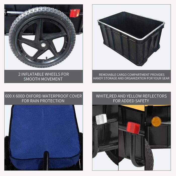 Фаркоп для велосипеда для собак, складна конструкція, відбивачі, велосипедний фаркоп для собак