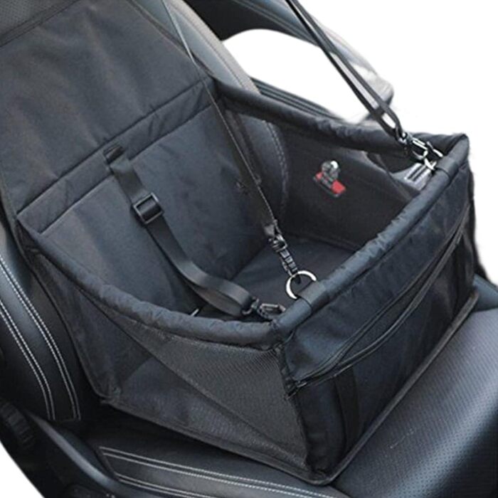 Складана лежанка для цуценят, водонепроникна, з карабіном, універсальна (чорна)