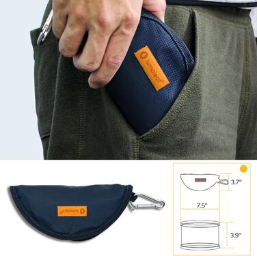 Набір мисок для собак LumoLeaf (2 шт.): дорожні, складані, 2L та 2.4L об'єм, для подорожей, легкі, для води та корму