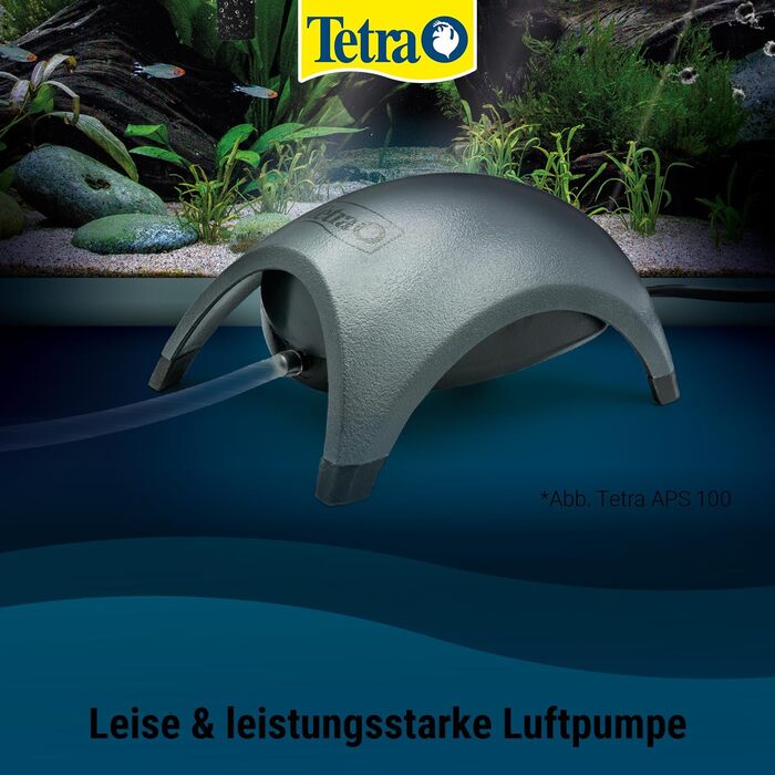 Tetra APS 300 тиха мембранна помпа для акваріумів 120-300 л, чорна