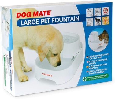 Автоматичний фонтан для води Dog Mate 6 л, білий, для собак і котів