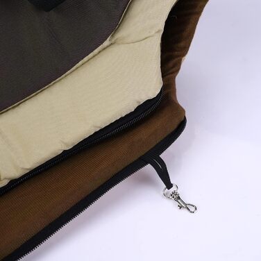 Переноска для собак та котів великої місткості, зимова, складана, дихаюча, регульована, для тварин до 5 кг (колір: коричневий)