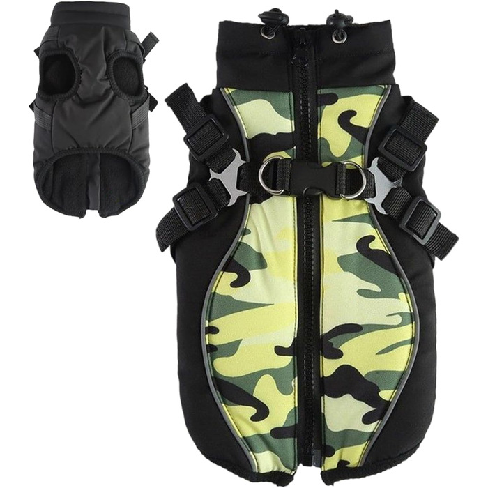 Водонепроникний теплий зимовий одяг для собак - тепла куртка для цуценят та собак різних розмірів (маленьких, середніх, великих) для прогулянок, навчання та активного відпочинку на вулиці