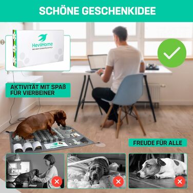 HeviiHome® килимок для собак - інтелектуальна іграшка, годівниця-слік, килимок для нюхання. Міцний, неслизький, миючий. Для всіх порід собак.