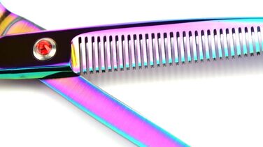 Набір професійних ножиць для грумінгу тварин Lily's Pet, з покриттям з титану, гострі леза з нержавіючої сталі для собак та котів, 3 ножиці, гребінець та чохол