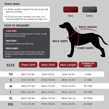 Теплий безрукавний светр для собак Citétoile з коміром-горловиною | М'який фліс, комфортний та дихаючий | Ідеальний для холодної погоди | Червоний, розмір M