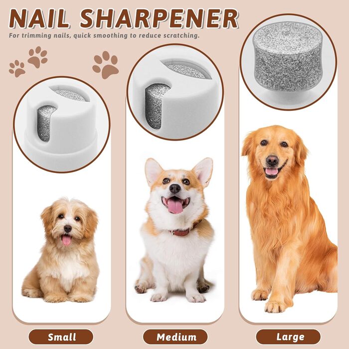 Машинка для стрижки собак, триммер для лап, шліфувальник лап для собак, триммер для лап собак з LED, машинка для стрижки шерсті собак та котів, для тіла (білий, рожевий)