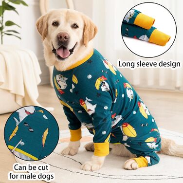 Комбінезон для собак після операції, захист від лизання, альтернатива конусу, 7XL, акула