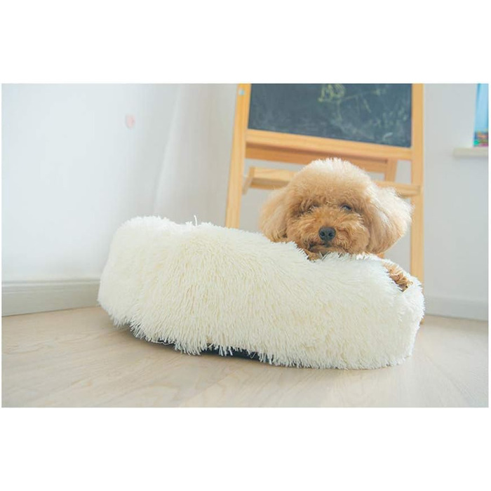 М'яке ліжко-гніздишко для собак та котів, 50-100 см, біле