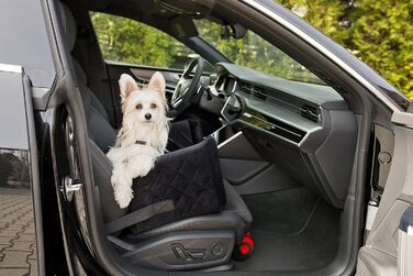 Автокрісло для собак та котів | Чорний велюр, розмір L (57x50 см)