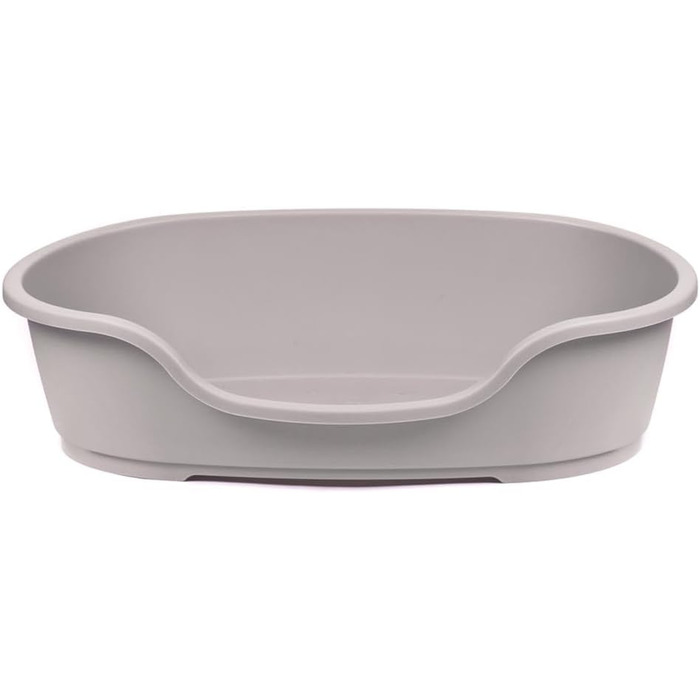 Корзина для собак Adena, пластик, 92 см (110 см), сіро-бежева