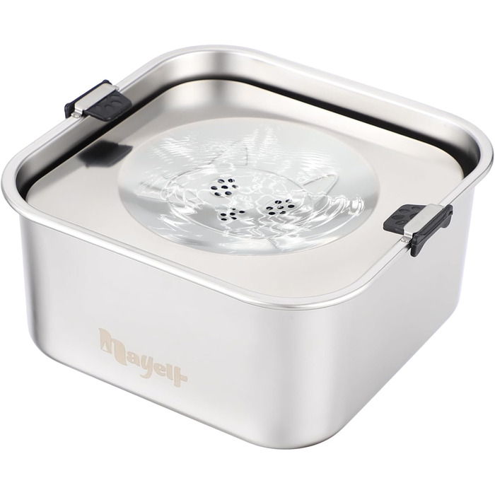 Миска для собак Nayelf 3L без обливання, з нержавіючої сталі 304, з антиковзним дном, для великих та середніх собак, придатна для миття в посудомийній машині